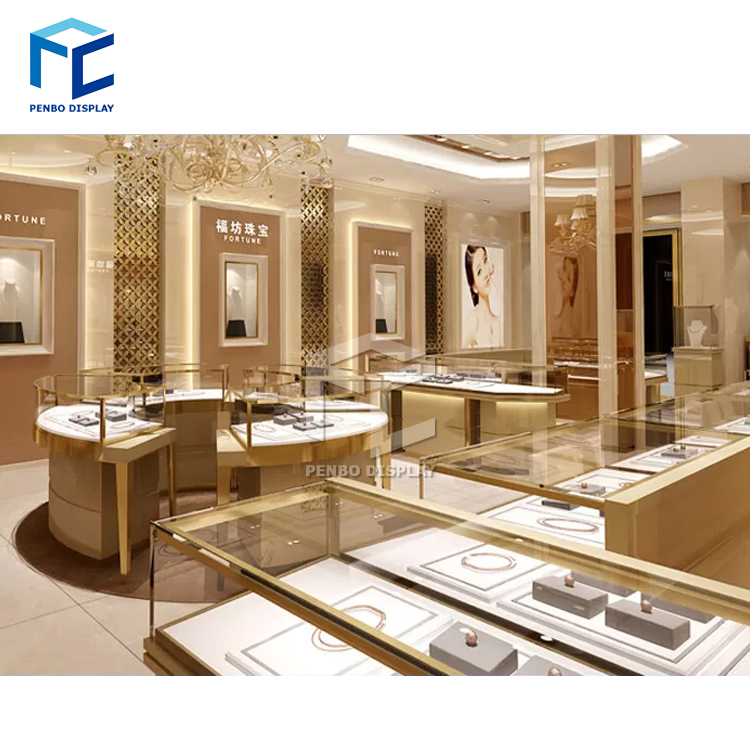 Luxury Jewelry Display Showcase Switzerland Jewelry Watch Shop Showcase Decoration Store Interior Design 